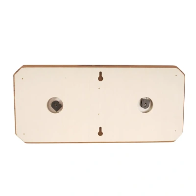 Термогигрометр EVEREST c часами, кедр (TG-06 white)