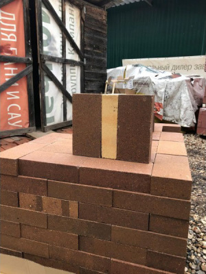 Огнеупорный кирпич Ш-8 терракот