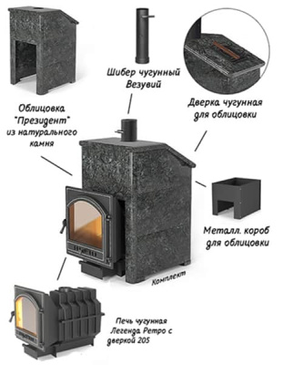Комплект Президент "Легенда Ретро 205" Пироксенит